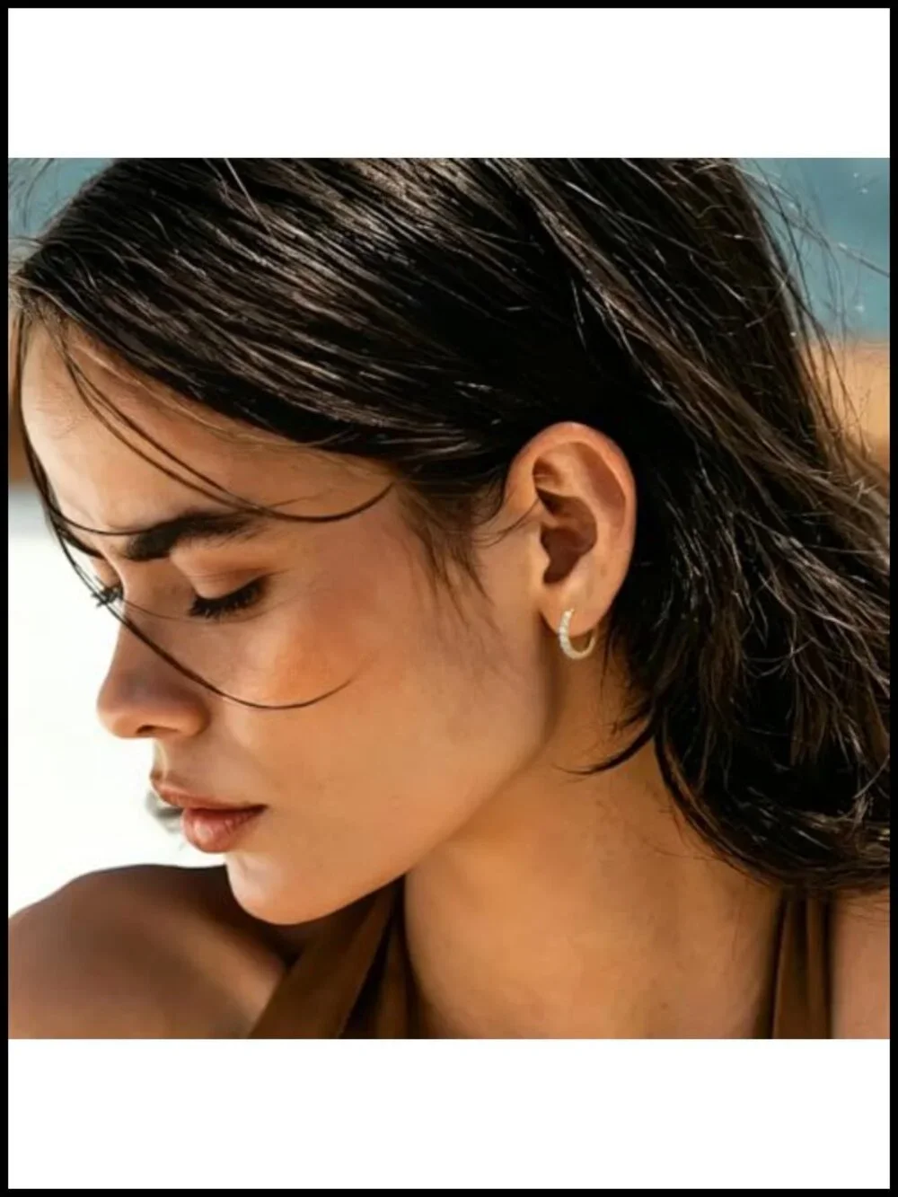 14K Gold Plated Hoop Earrings for Women - CZ Huggie Hoops, Multiple Sizes